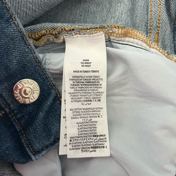 Boden Women’s High Rise Wide Leg Relaxed Blue Stretch Denim Jeans 29 Petite - Picture 9 of 11